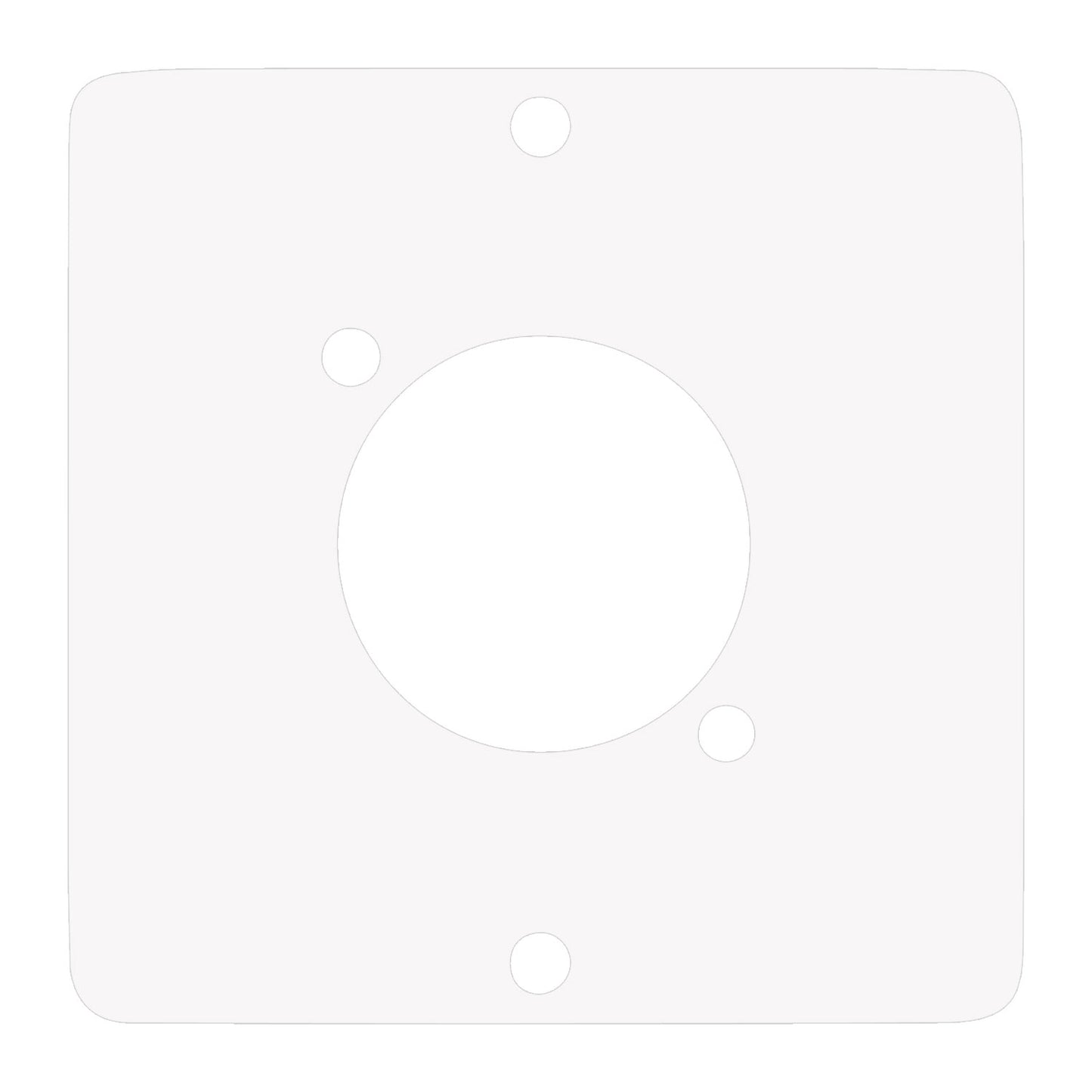 Module with 1 x D-Series cutout , scale: 50x50 mm, stainless steel, colour: baltas