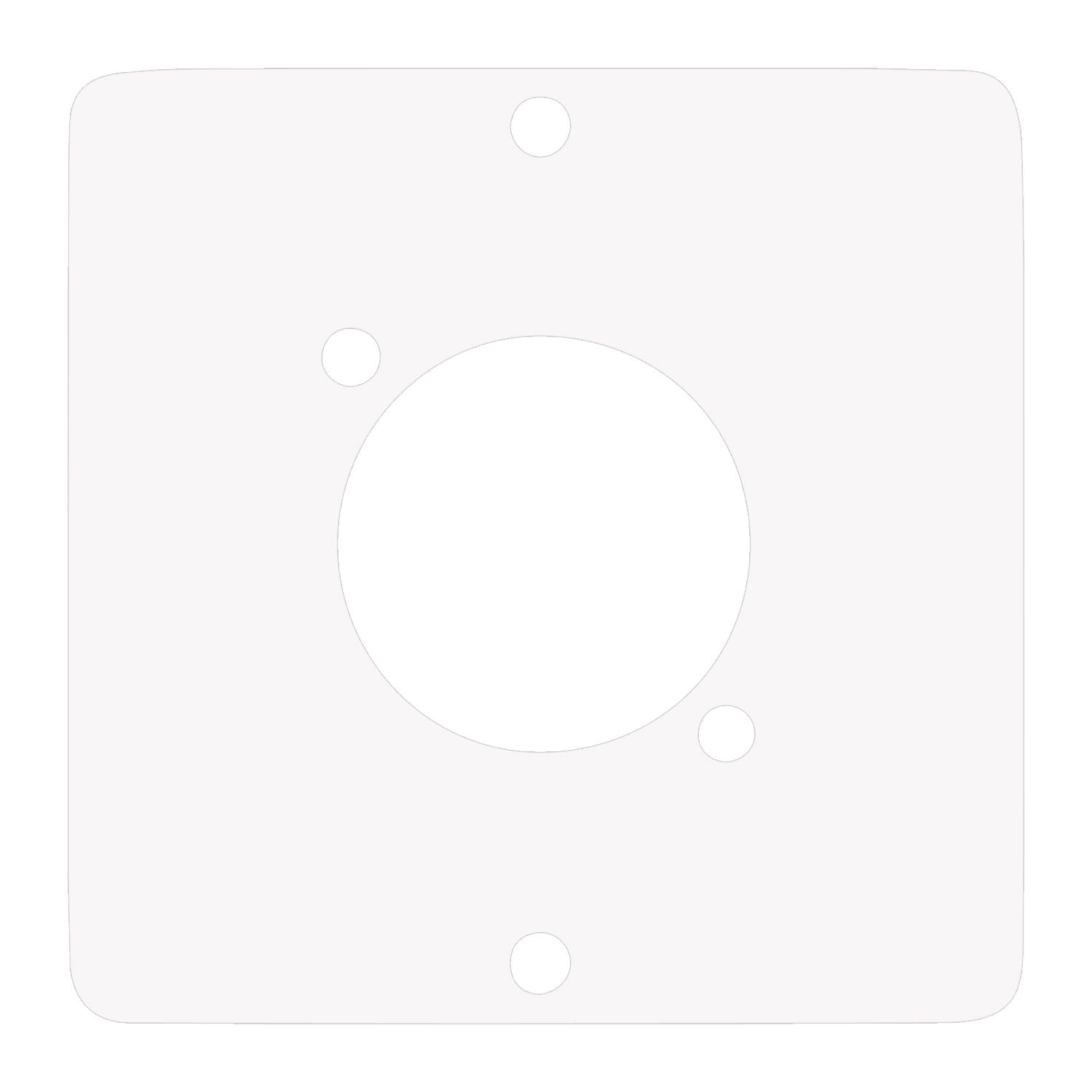 Module with 1 x D-Series cutout , scale: 50x50 mm, stainless steel, colour: baltas