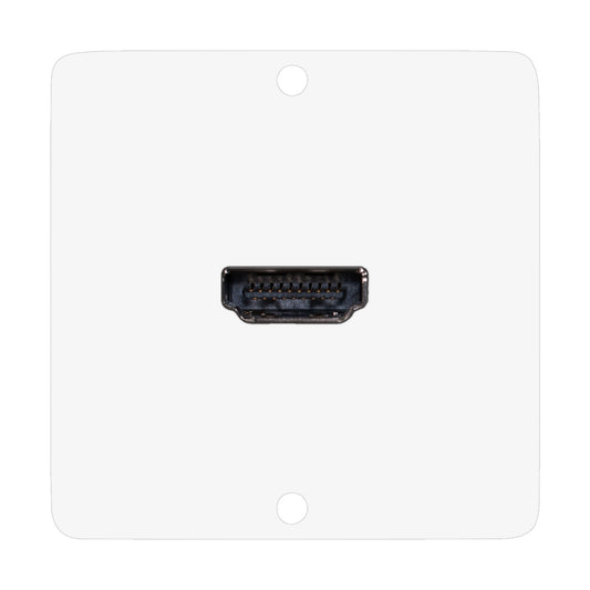 connection-modul HDMI fem. —> HDMI kištukas 0,30 m, scale: 50x50 mm, stainless steel, colour: baltas