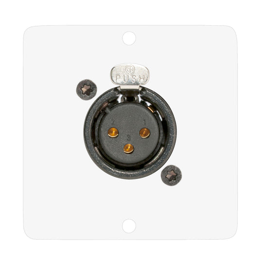 connection-modul 4-way button module, EIB / KNX with LED lighting, incl. ETS application, buttons & LED‘s freely allocatable via software, cabling via EIB / KNX bus terminals, scale: 50x50 mm, stainless steel, colour: baltas