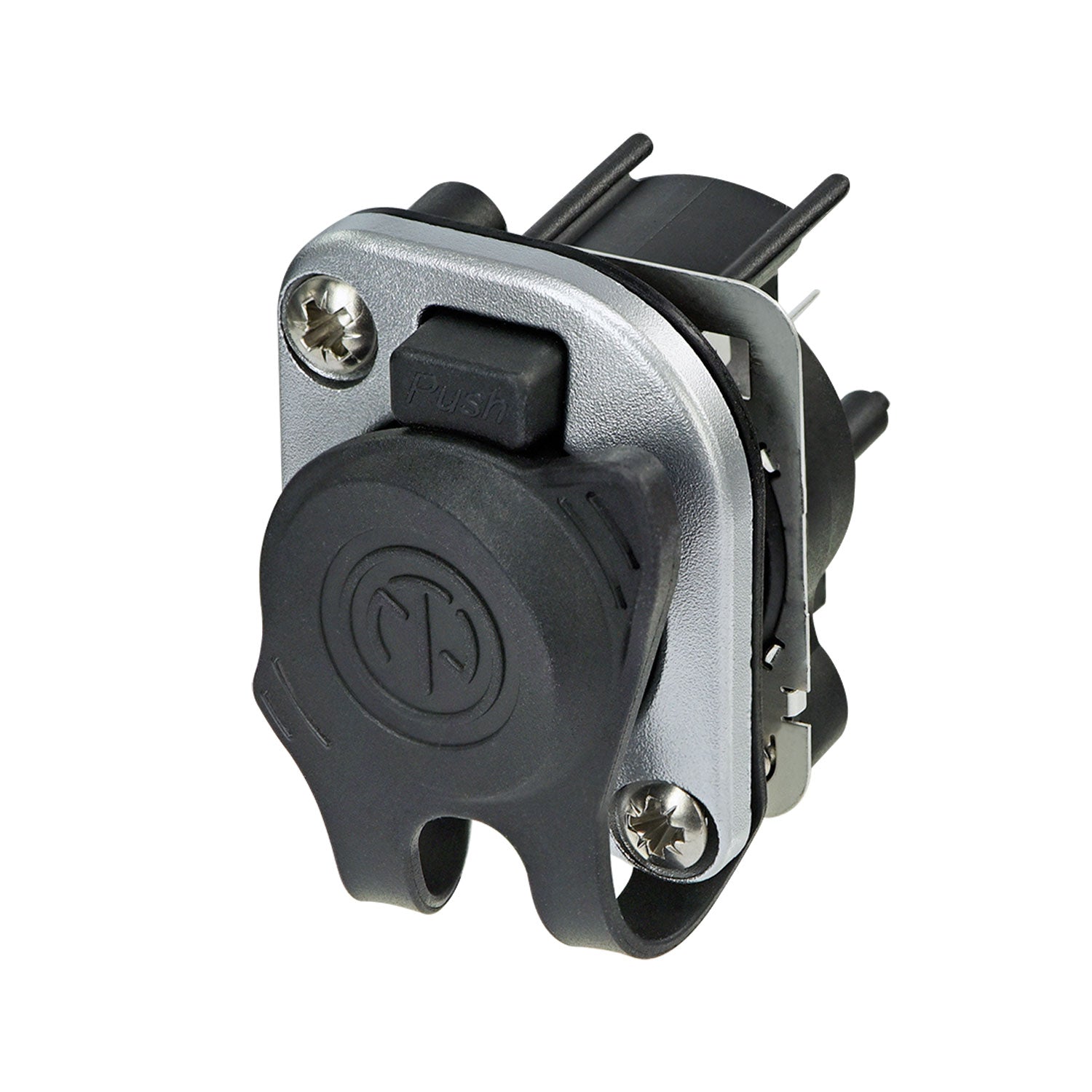 NEUTRIK® RJ45 CAT.5e, UL50E , 8-pole , metal-, Print connection vertical-lizdas jungtis, gold plated contact(s), Type D, nickel