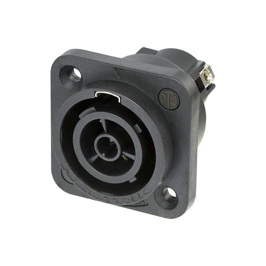 NEUTRIK® powerCON®, UL50E , 3-pole , plastic-, cutting / clamp-kištukas jungtis, sidabrinis plated contact(s), juodas