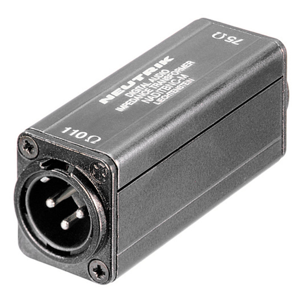 NEUTRIK® Adapter | XLR kištukas/BNC lizdas tiesi, juodas