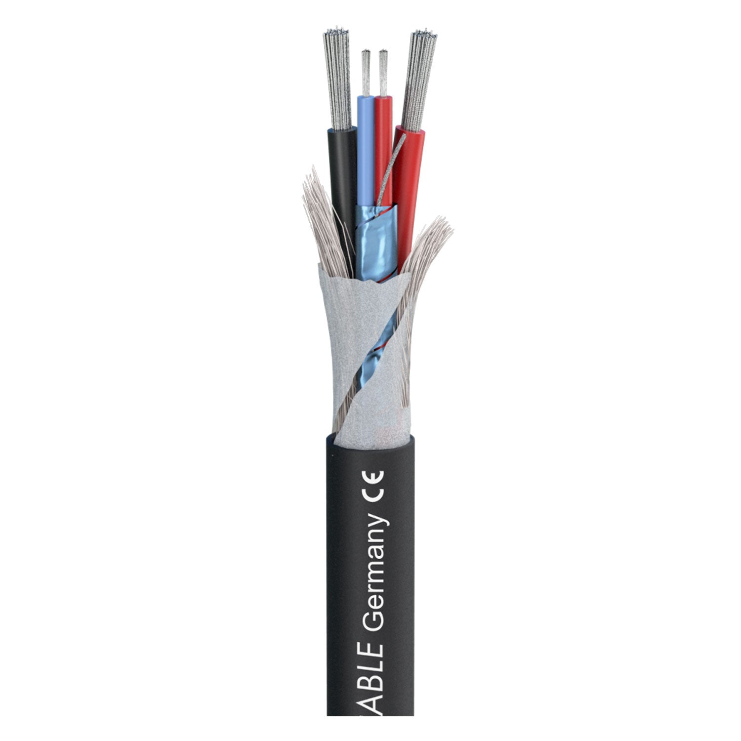 SC-Kolorith MINI; audio: 1 x 2 x 0,25 mm²; power: 2 x 1,00 mm²; FRNC Ø 6,50 mm; juodas; Eca - 500 m ritė