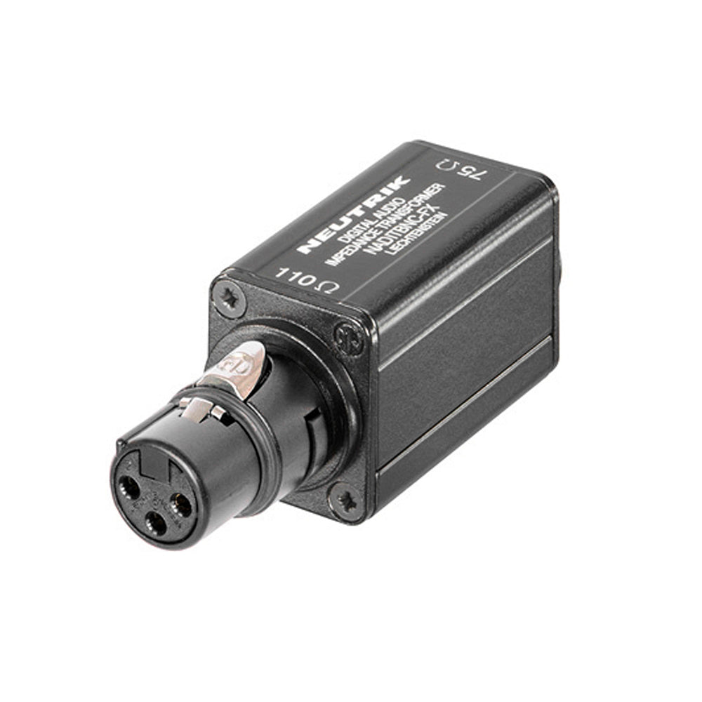 NEUTRIK® Adapter | XLR lizdas/BNC lizdas tiesi, juodas