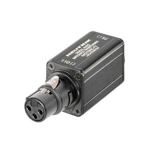 NEUTRIK® Adapter | XLR lizdas/BNC lizdas tiesi, juodas