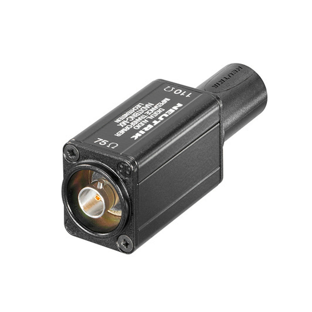 NEUTRIK® Adapter | XLR kištukas/BNC lizdas tiesi, juodas