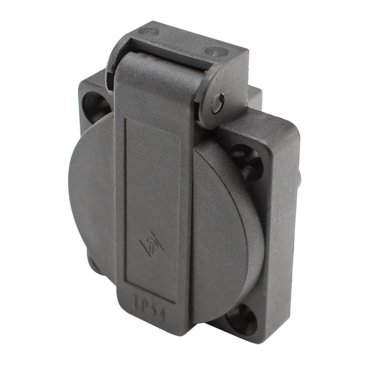 Power wall box juodas UK version IP54female jungtis, tiesi, juodas