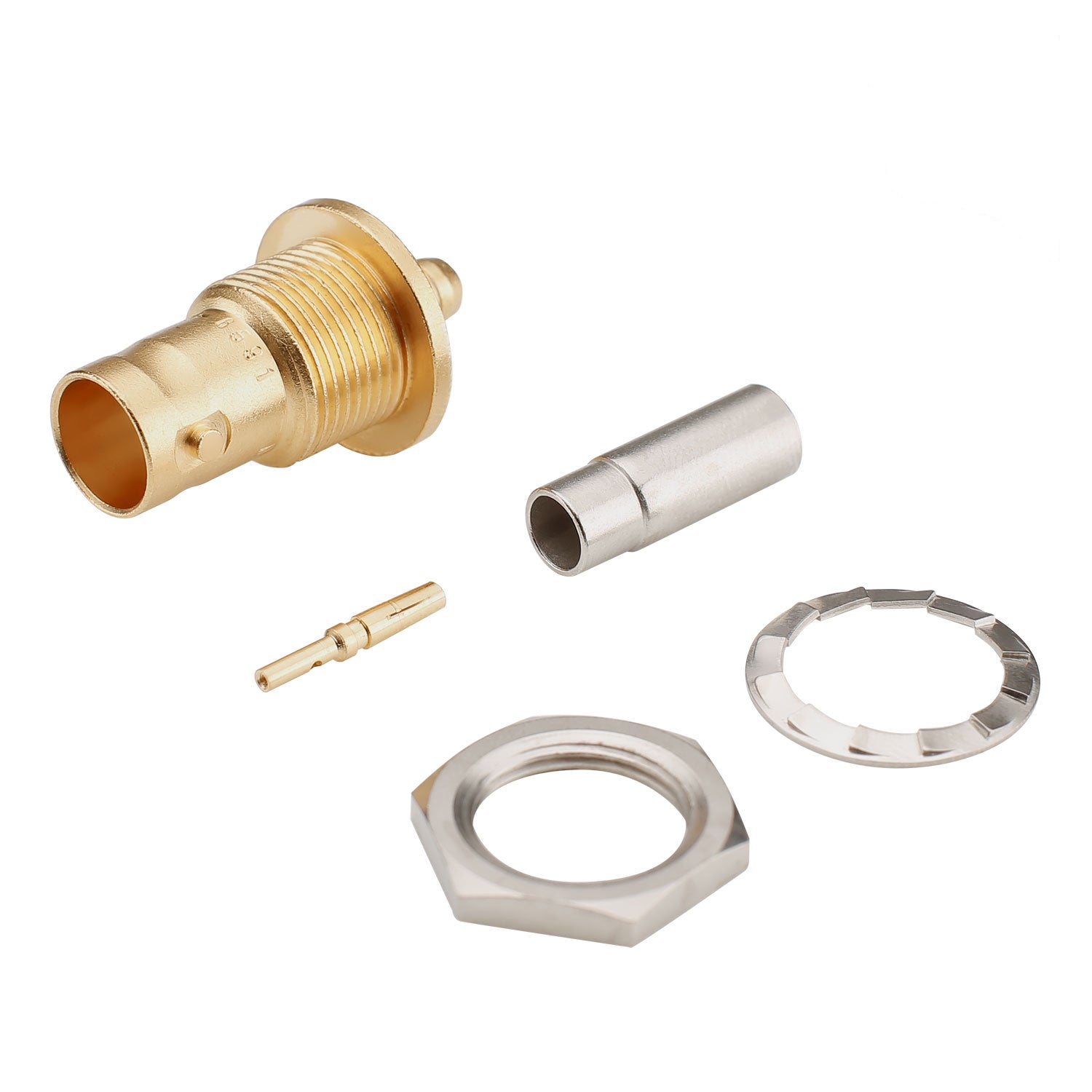 HICON BNC 3G-SDI crimp-lizdas jungtis, thread 1/2", nickel
