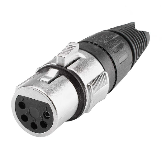 XLR, 5-pol , metal-, Soldering-lizdas jungtis, tiesi