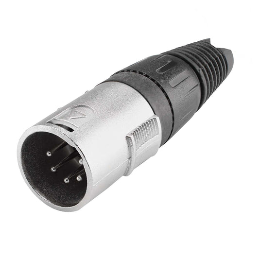 XLR, 5-pol , metal-, Soldering-kištukas jungtis, tiesi