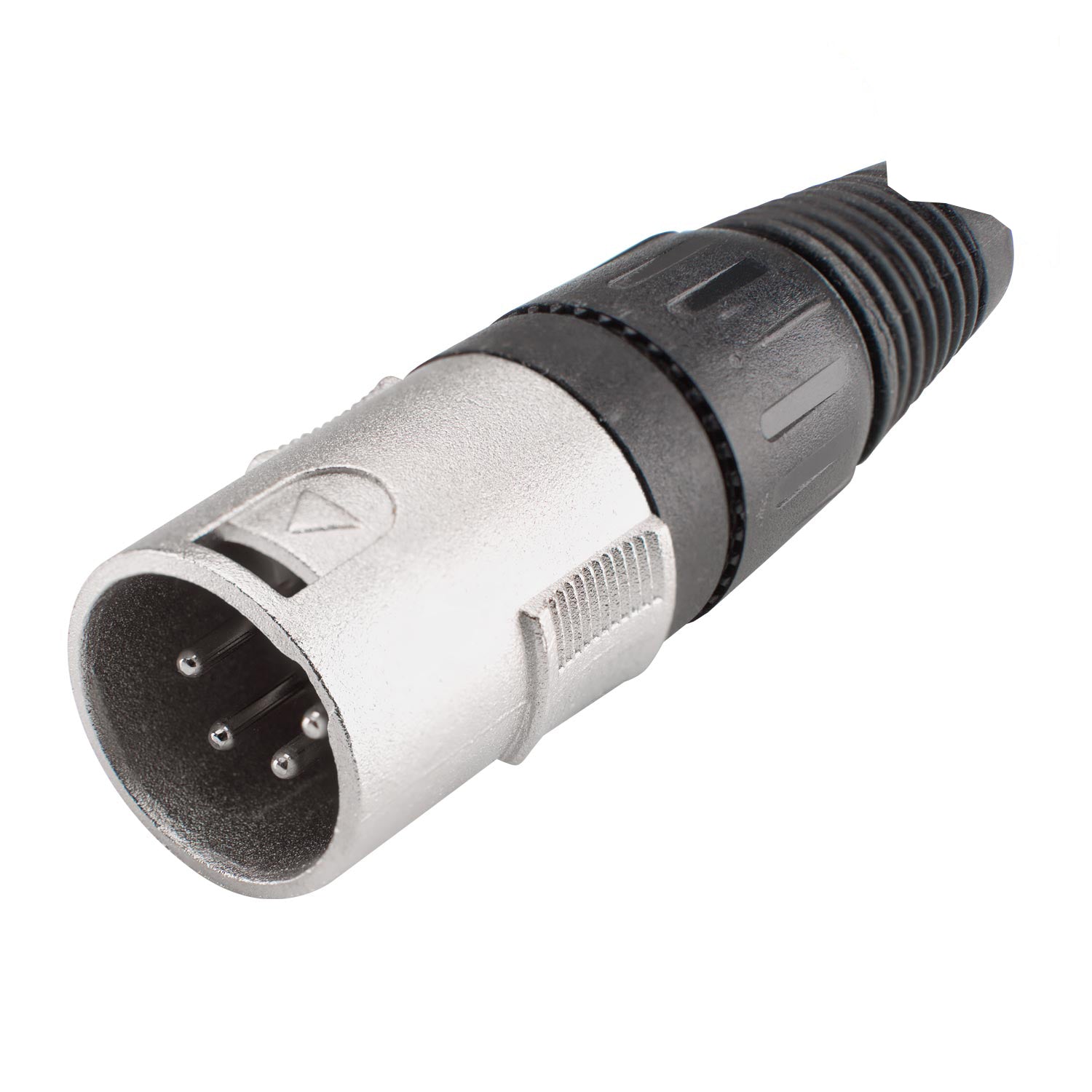 XLR, 4-pole , metal-, Soldering-kištukas jungtis, tiesi
