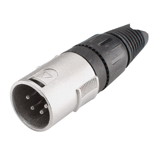 XLR, 4-pole , metal-, Soldering-kištukas jungtis, tiesi
