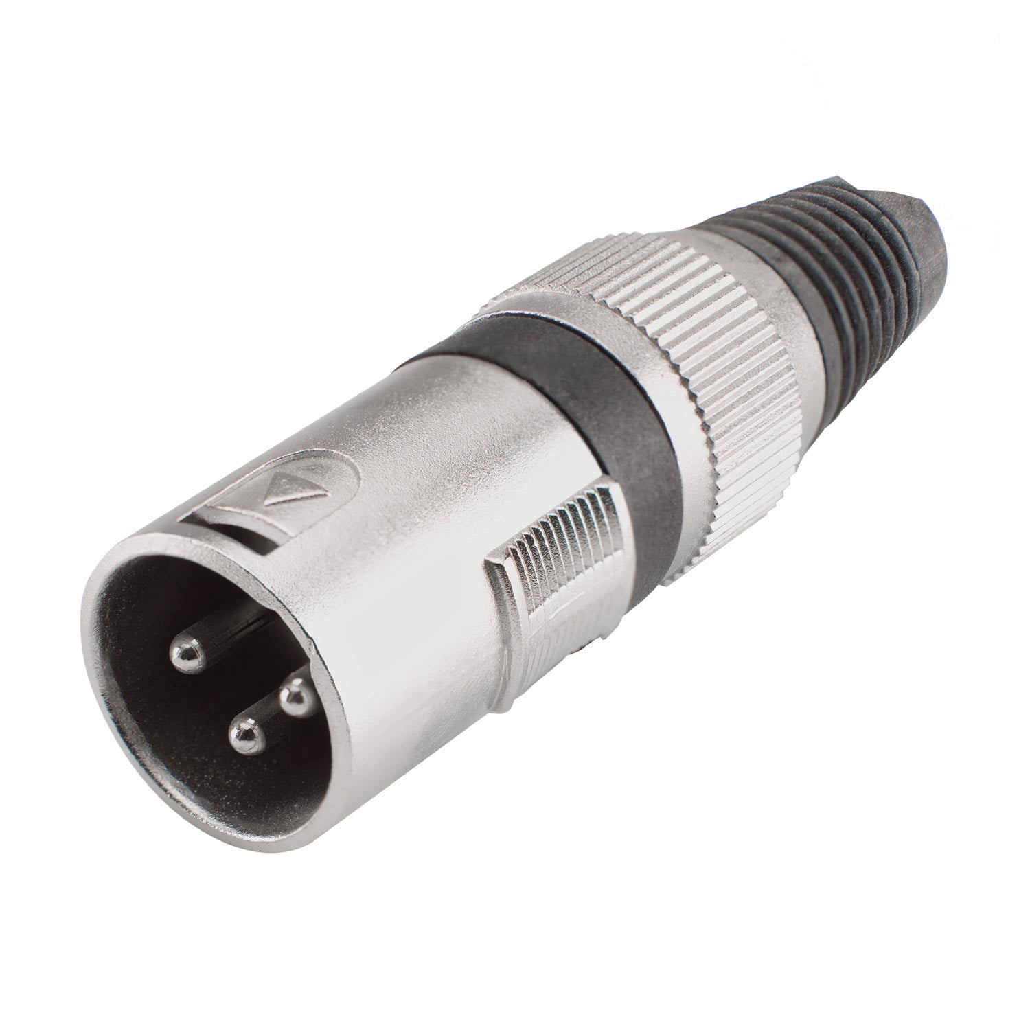 XLR, 3-pole , metal-, Soldering-kištukas jungtis, tiesi