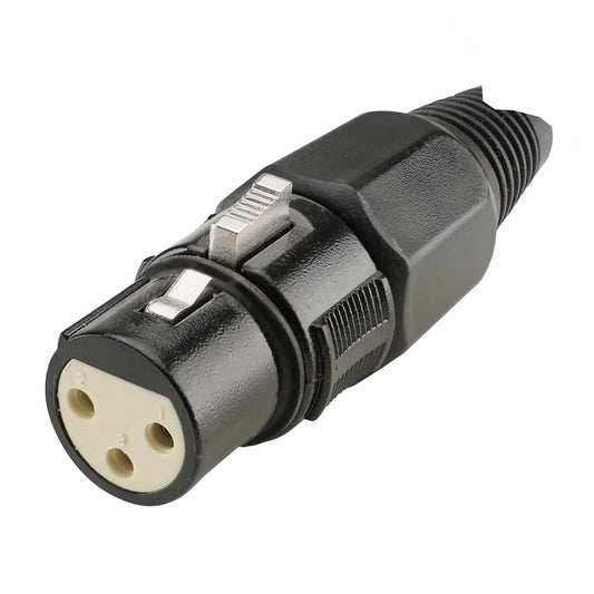 XLR, 3-pole , metal-, Soldering-lizdas jungtis, tiesi