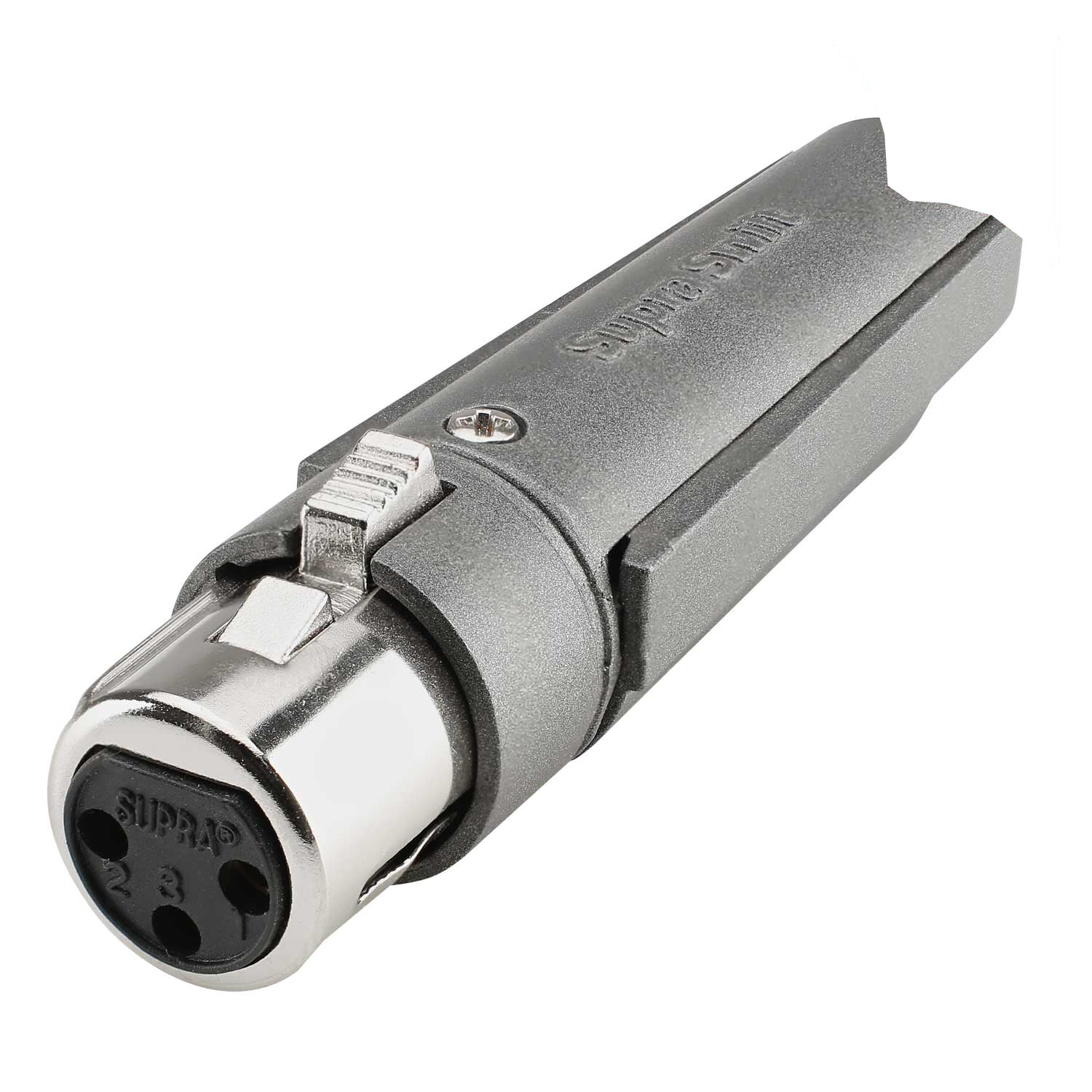 XLR, 3-pole , metal-, Soldering-lizdas jungtis, gold plated contact(s), tiesi
