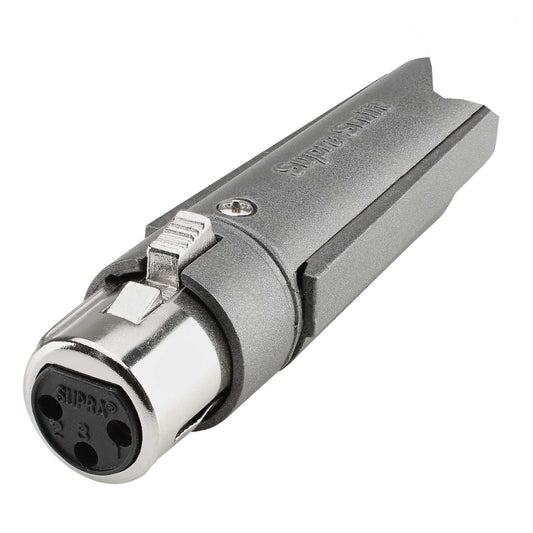XLR, 3-pole , metal-, Soldering-lizdas jungtis, gold plated contact(s), tiesi