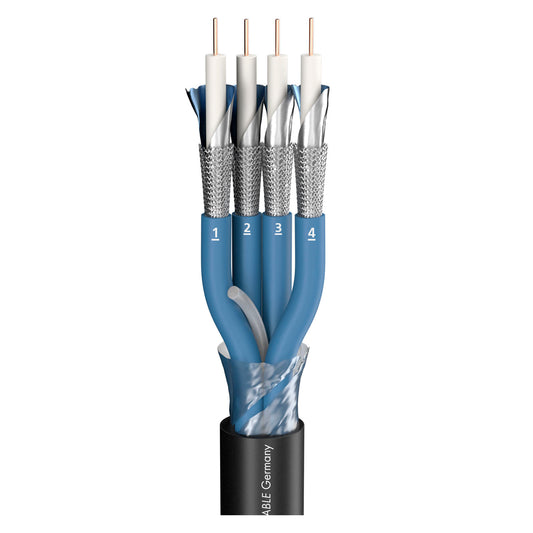 SDI kabelis 12G SC-Vector (RCB); 4 x 0,80; PVC Ø 17,00 mm; juodas - 500 m ritė