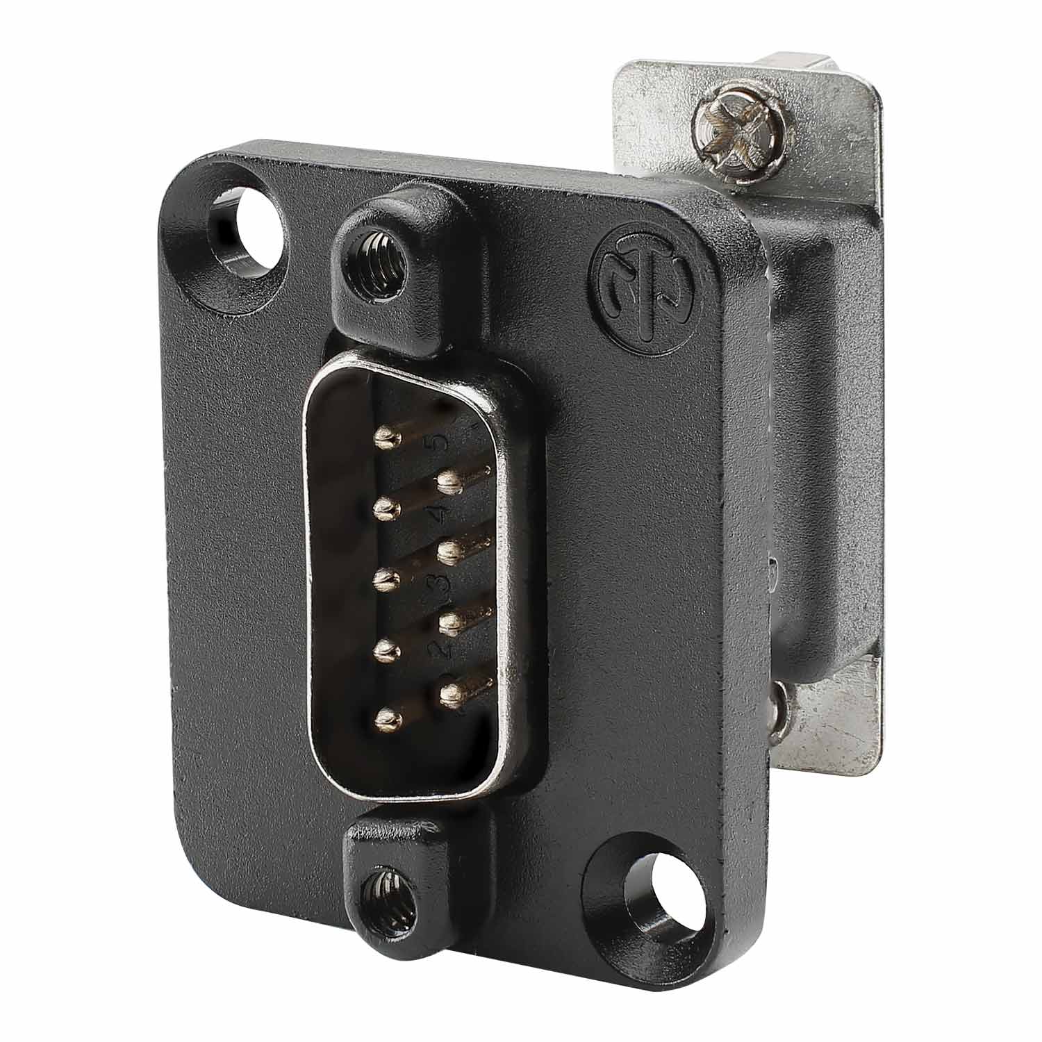 NEUTRIK® | SUB-D 9-pole lizdas/SUB-D 9-pole kištukas Type D, juodas