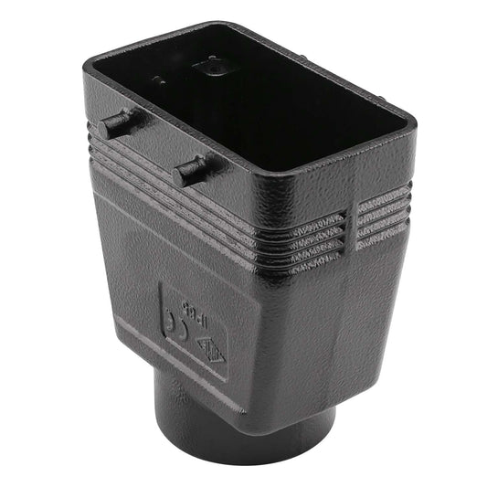 ILME rectangular MP 10, metal-, Sleeve housing, 4 bolts, juodas