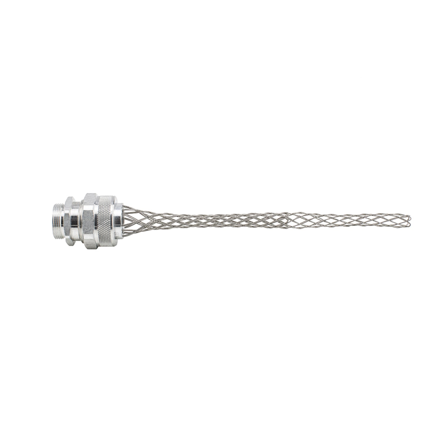 Strain relief, PG21 screw connection for PG Thread, metal, pilkas, Sleeve support, steel netting mesh
