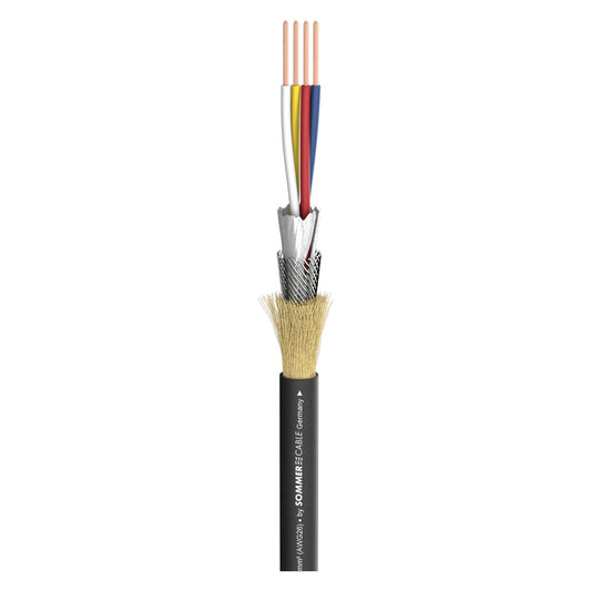 DMX SC-Semicolon 4 AES/EBU; 4 x 0,14 mm²; PUR with ARAMID reinforcement Ø 5,70 mm; juodas - 100 m ritė