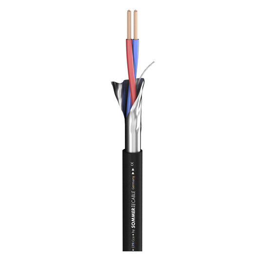 Mikrofono kabelis and control line SC-PLANET CPR; PE; juodas | 2 x 0,34 mm² x number of pairs; Cca - 100 m ritė