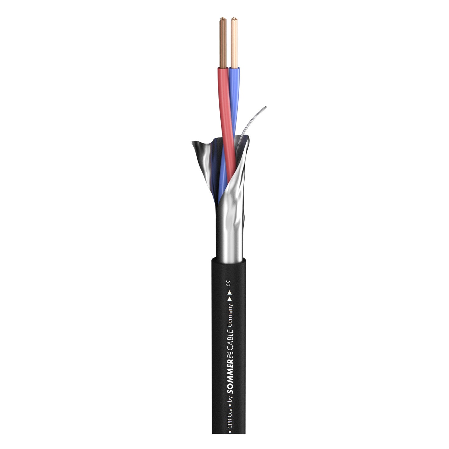 Mikrofono kabelis and control line SC-PLANET CPR; PE; juodas | 2 x 0,34 mm² x number of pairs; Cca - 1000 m ritė