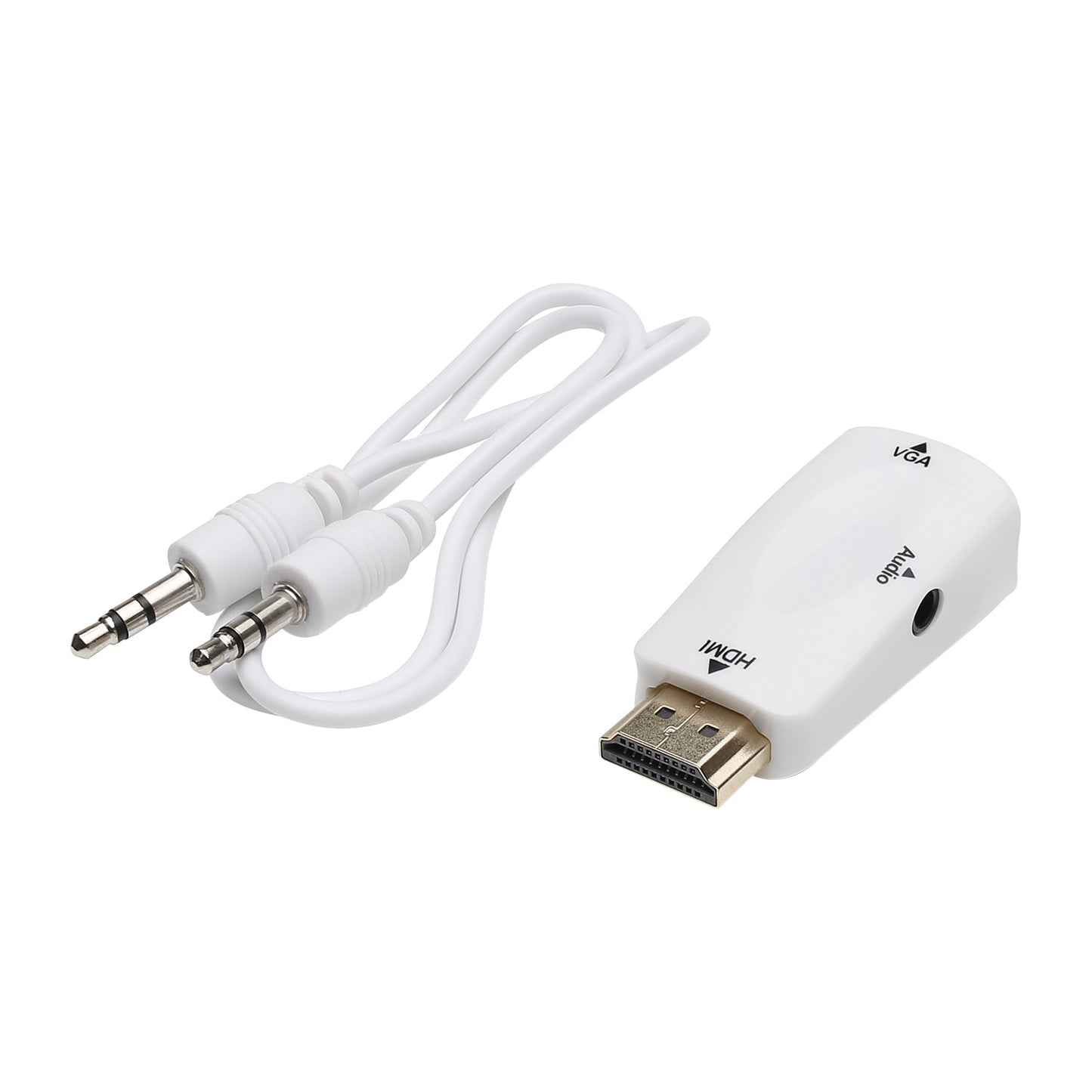 Adapter | HDMI kištukas/SUB-D lizdas tiesi, baltas