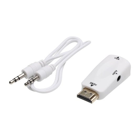 Adapter | HDMI kištukas/SUB-D lizdas tiesi, baltas