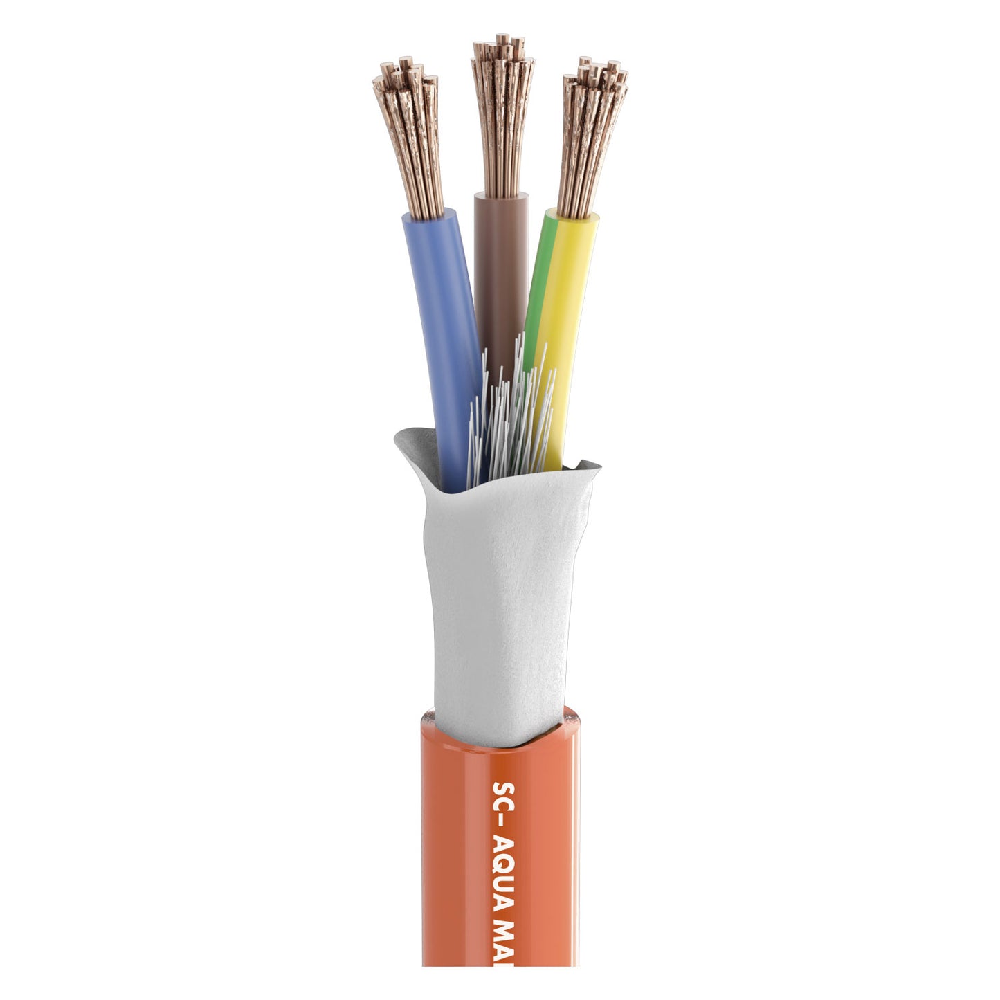 Power Lead SC-AQUA MARINEX POWER 325; 3 x 2,50 mm²; PUR-SR, Ø 9,40 mm; oranžinis