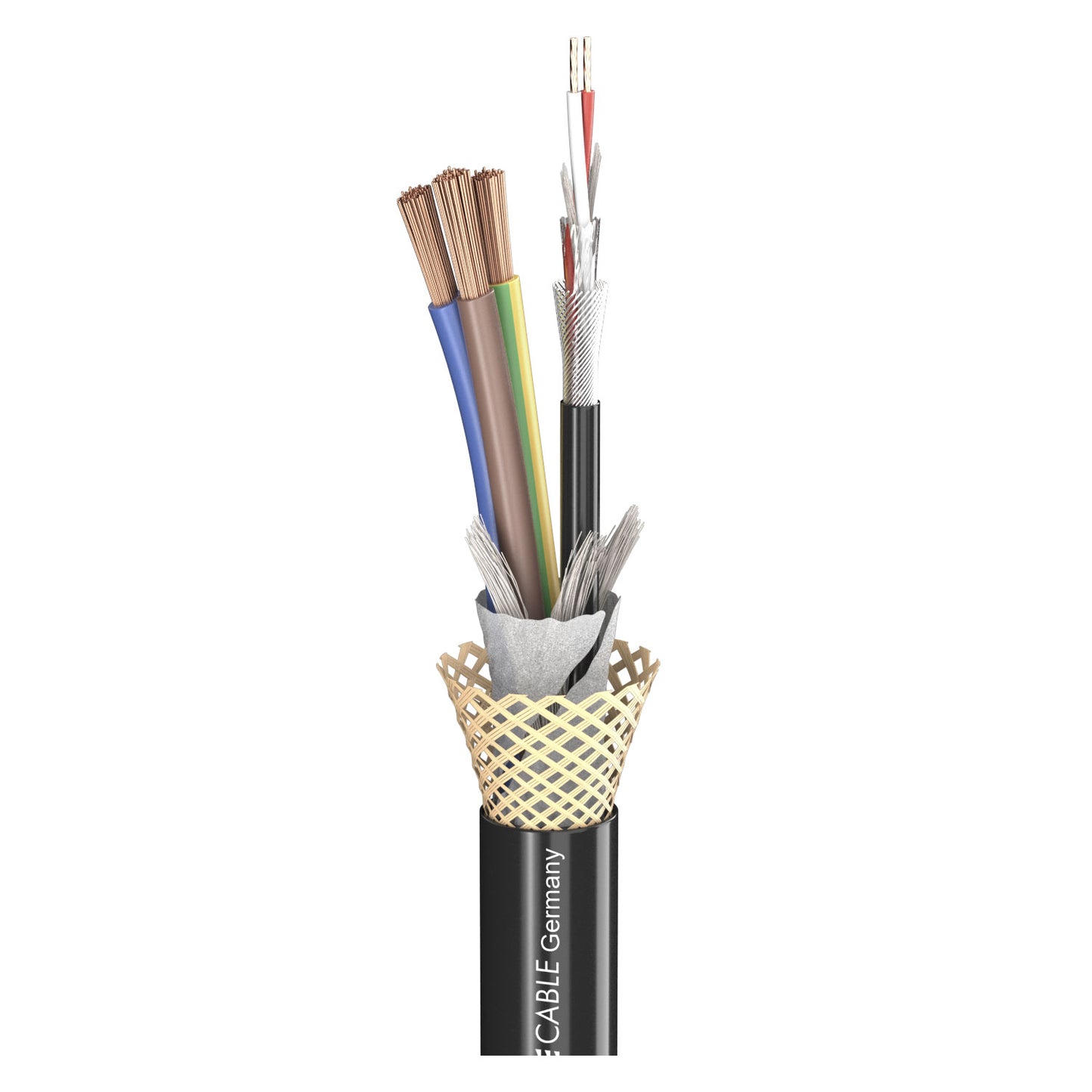 DMX & Power; PUR-SR with ARAMID reinforcement and special protective coating juodas; Ø 10,00 mm