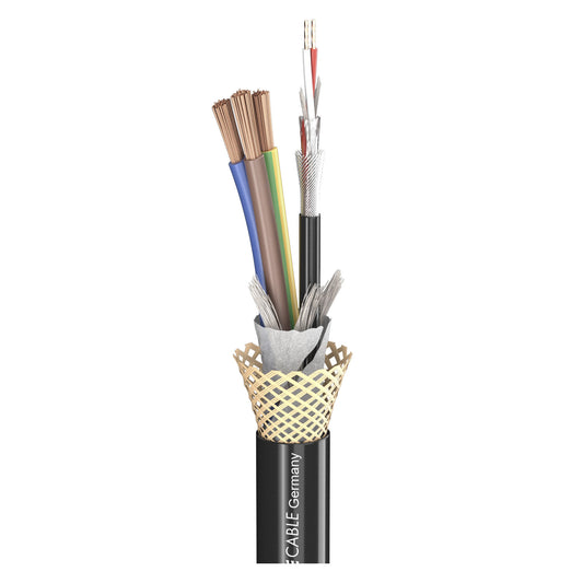 DMX & Power; PUR-SR with ARAMID reinforcement and special protective coating juodas; Ø 10,00 mm