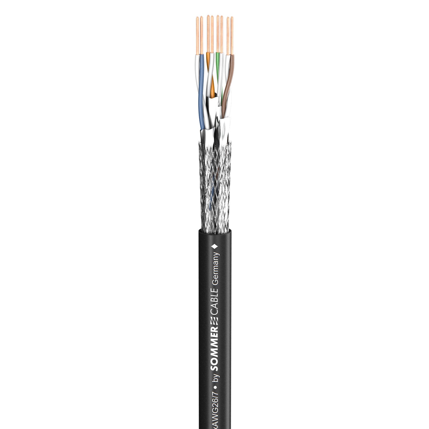 Cat.6a SC-MERCATOR CAT.6a highflex; PVC; juodas, Ø 6,20 mm