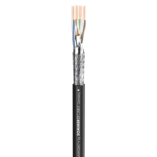 Cat.6a SC-MERCATOR CAT.6a highflex; PVC; juodas, Ø 6,20 mm - 1000 m ritė