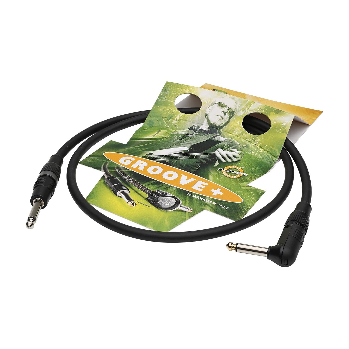 Instrumentinis kabelis SC-sidabrinis Spirit, 1 x 0,22 mm² | jack / jack 90°, HICON