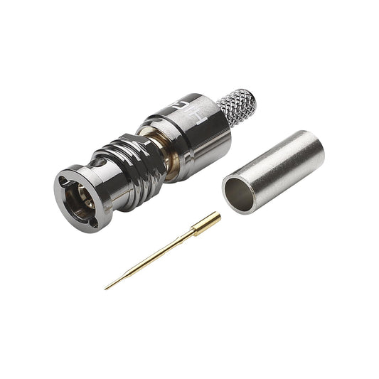 HICON MINI BNC 3G-SDI crimp-kištukas jungtis, tiesi, nickel