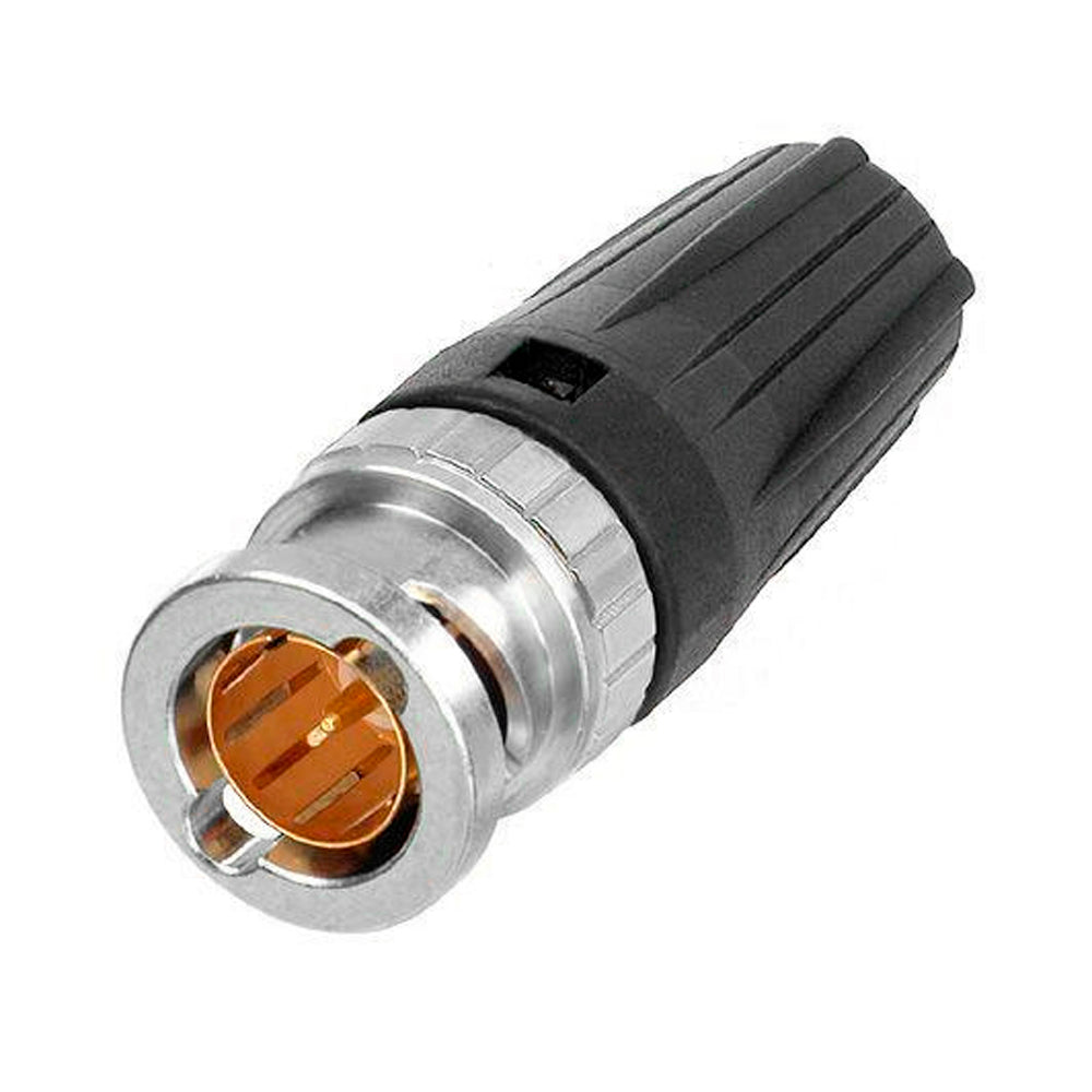 NEUTRIK® BNC HD-SDI crimp-kištukas jungtis, tiesi, juodas