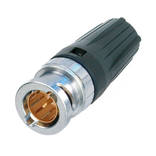 NEUTRIK® BNC HD-SDI crimp-kištukas jungtis, tiesi, juodas