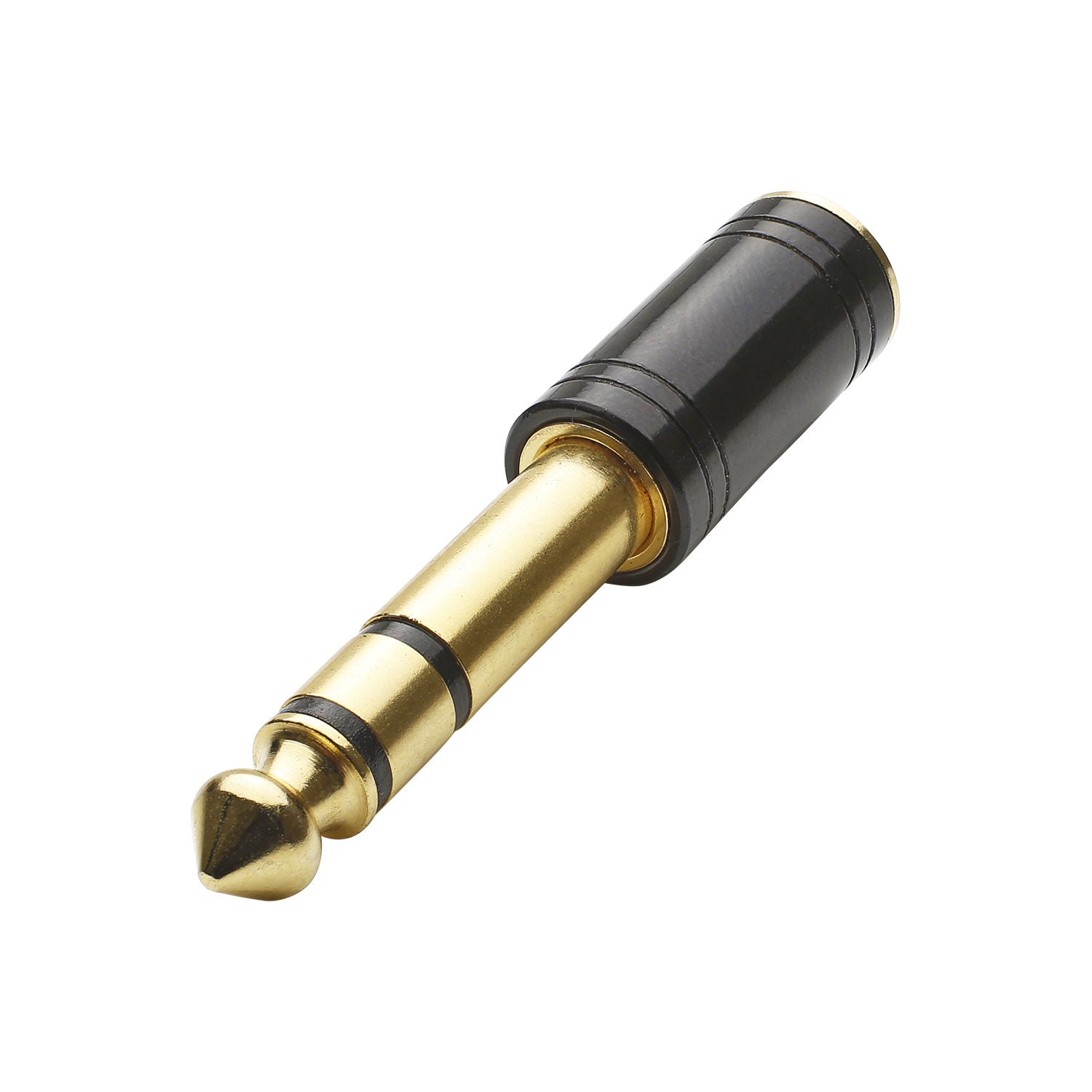 HICON Adapter | mini-jack 3,5 mm lizdas/jack kištukas 6,3 mm stereo tiesi, juodas