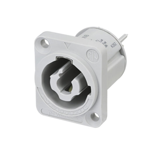 NEUTRIK® powerCON®, 3-pole , plastic-, jungtis-in technology-kištukas jungtis, sidabrinis plated contact(s), Type D, pilkas