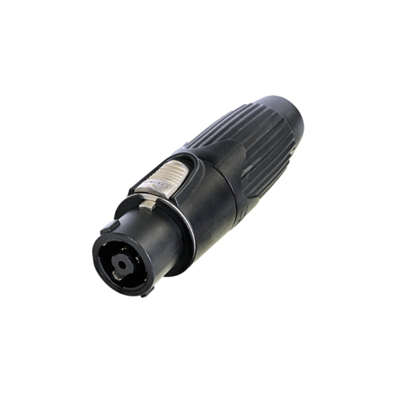 NEUTRIK® speakON®, IP52 , 8-pole , metal-, Soldering-lizdas jungtis, sidabrinis plated contact(s), tiesi, max. 6 mm², juodas