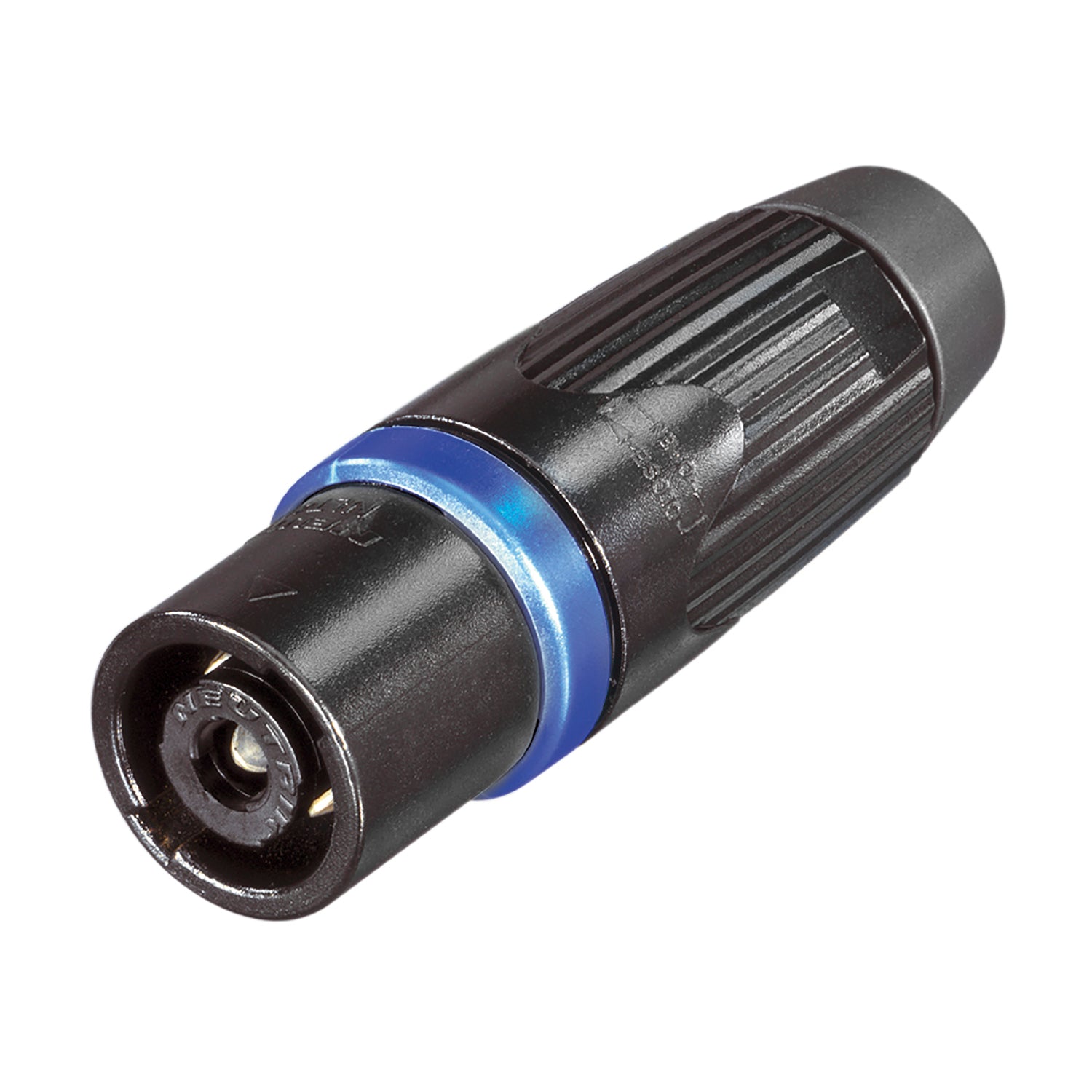 NEUTRIK® speakON®, splashproof IP54 , 4-pole , metal-, Soldering-kištukas jungtis, sidabrinis plated contact(s), tiesi, max. 6 mm², juodas