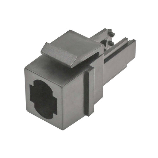 USB-C adapter, plastic-, Keystone Clip-In, juodas