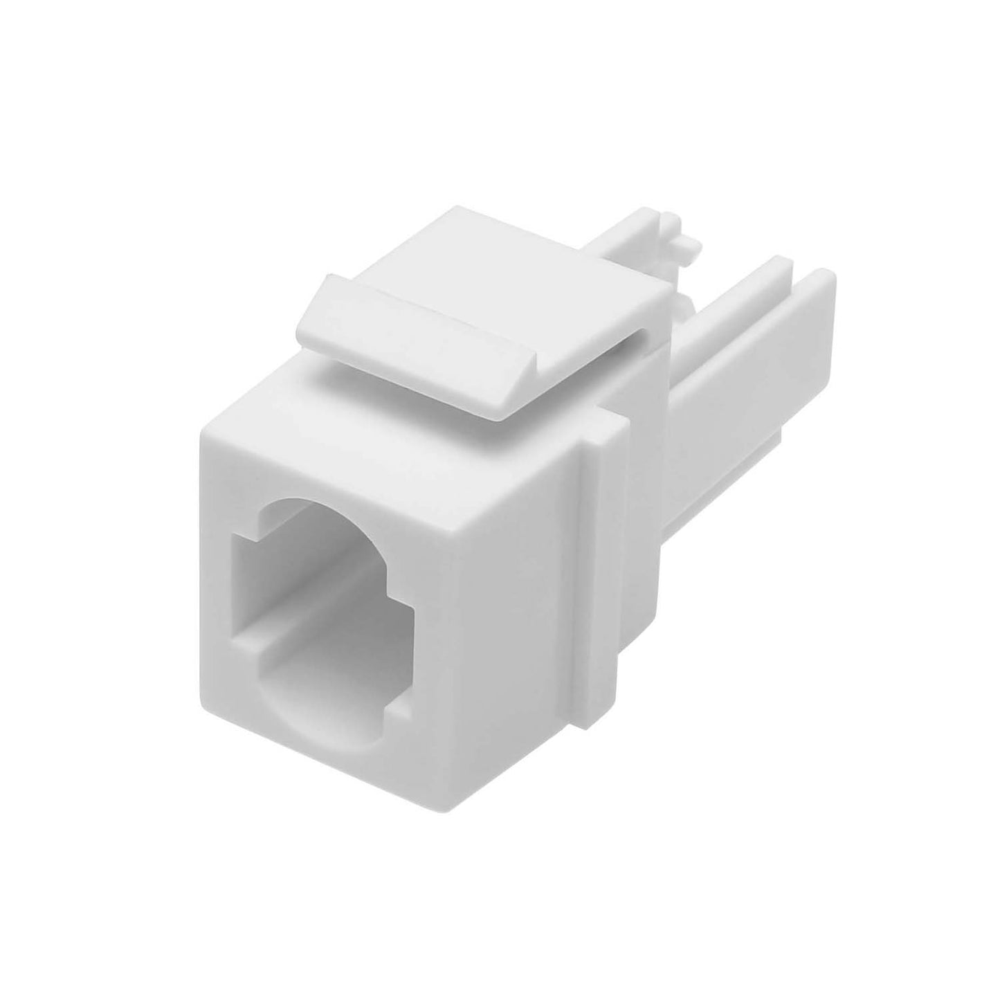 USB-C adapter, plastic-, Keystone Clip-In, baltas
