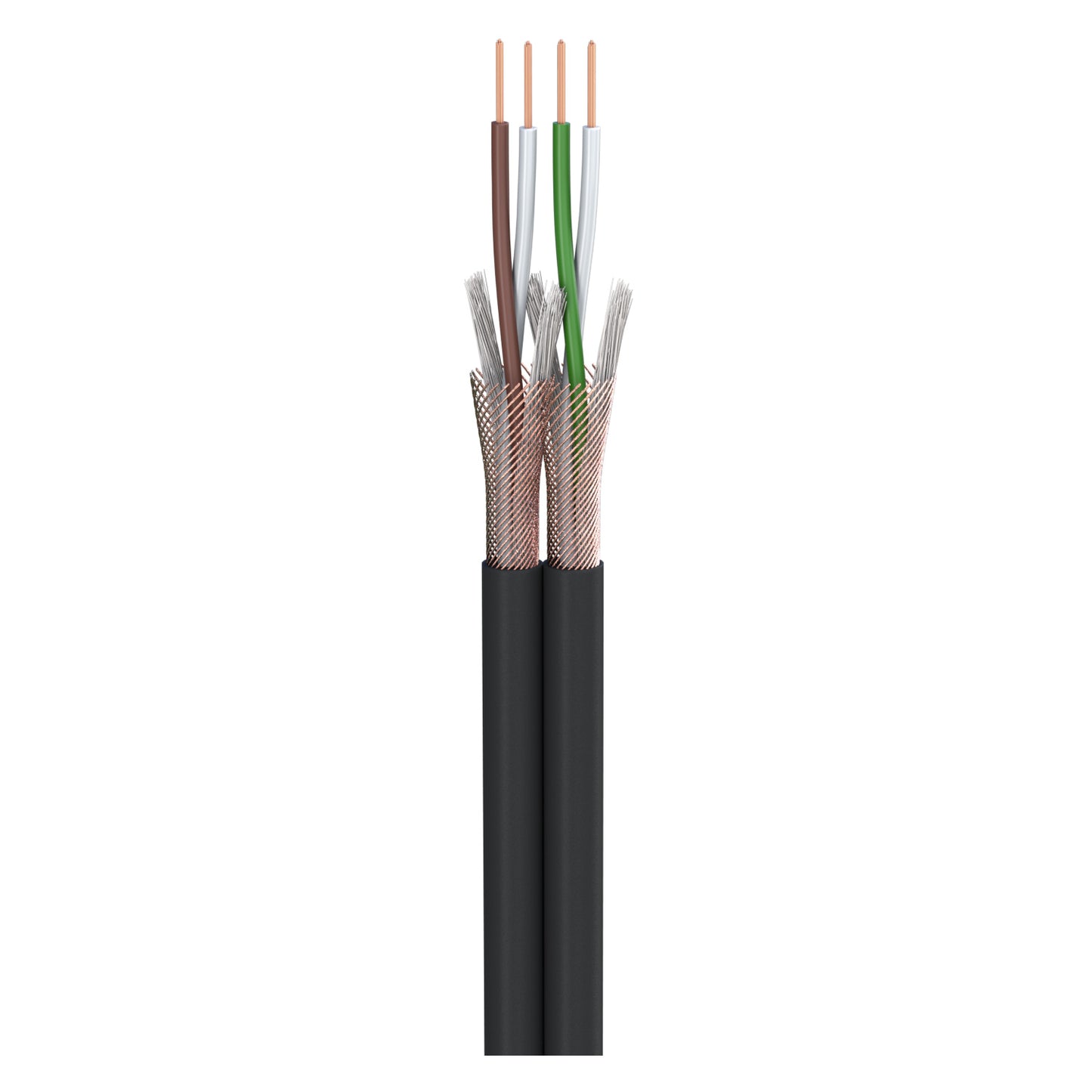 Patch & Microphone Cable SC-Peacock MKII; DMX: 2 x 0.22 mm²; S-PVC; 9.2 x 4.5 mm; juodas