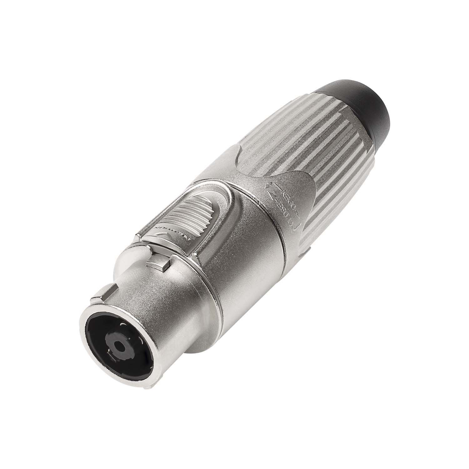 NEUTRIK® speakON®, IP52 , 8-pole , metal-, Soldering-lizdas jungtis, sidabrinis plated contact(s), tiesi, max. 6 mm², nickel