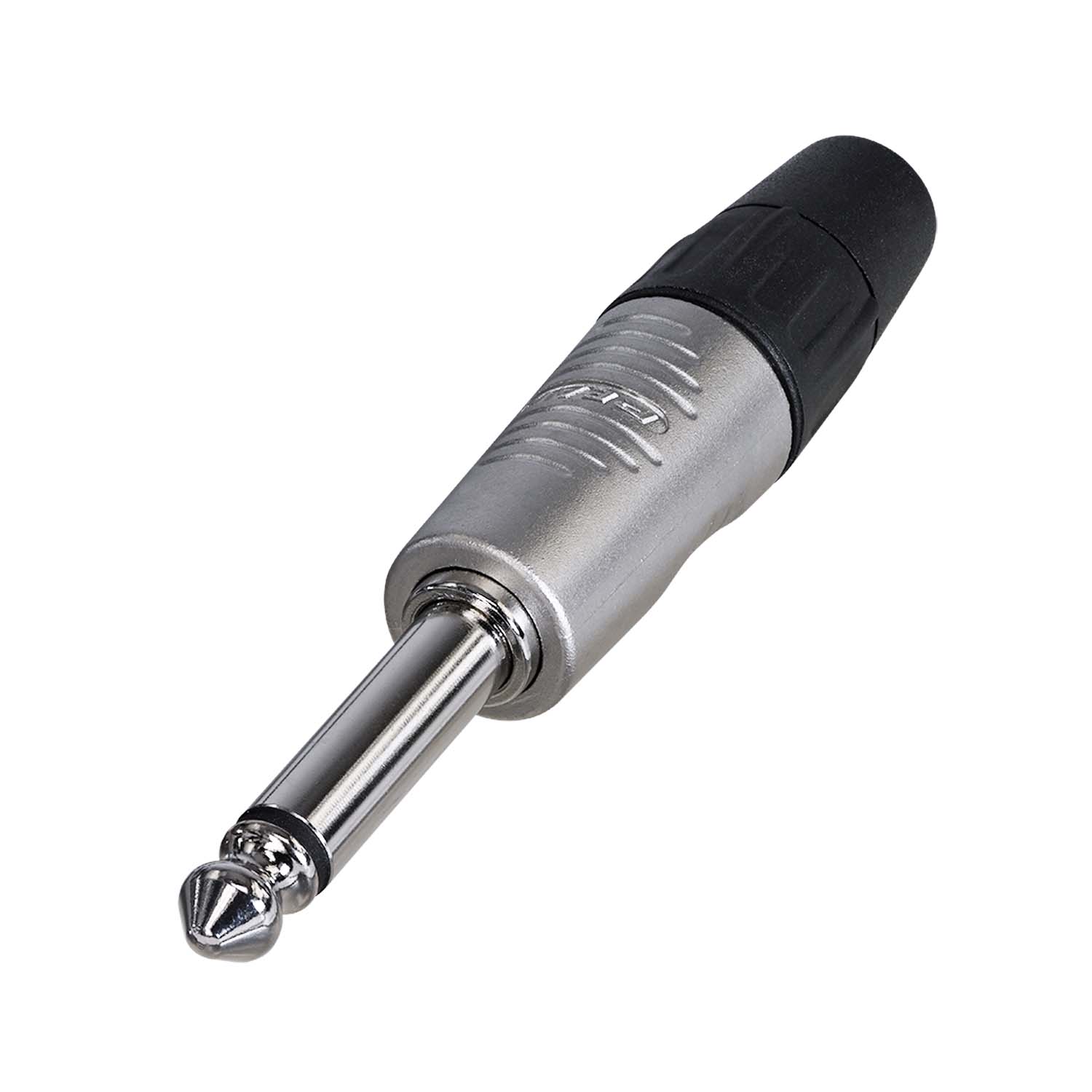 REAN jack (6,3mm) 2-polemale jungtis, nickel plated pin, tiesi, nickel plated