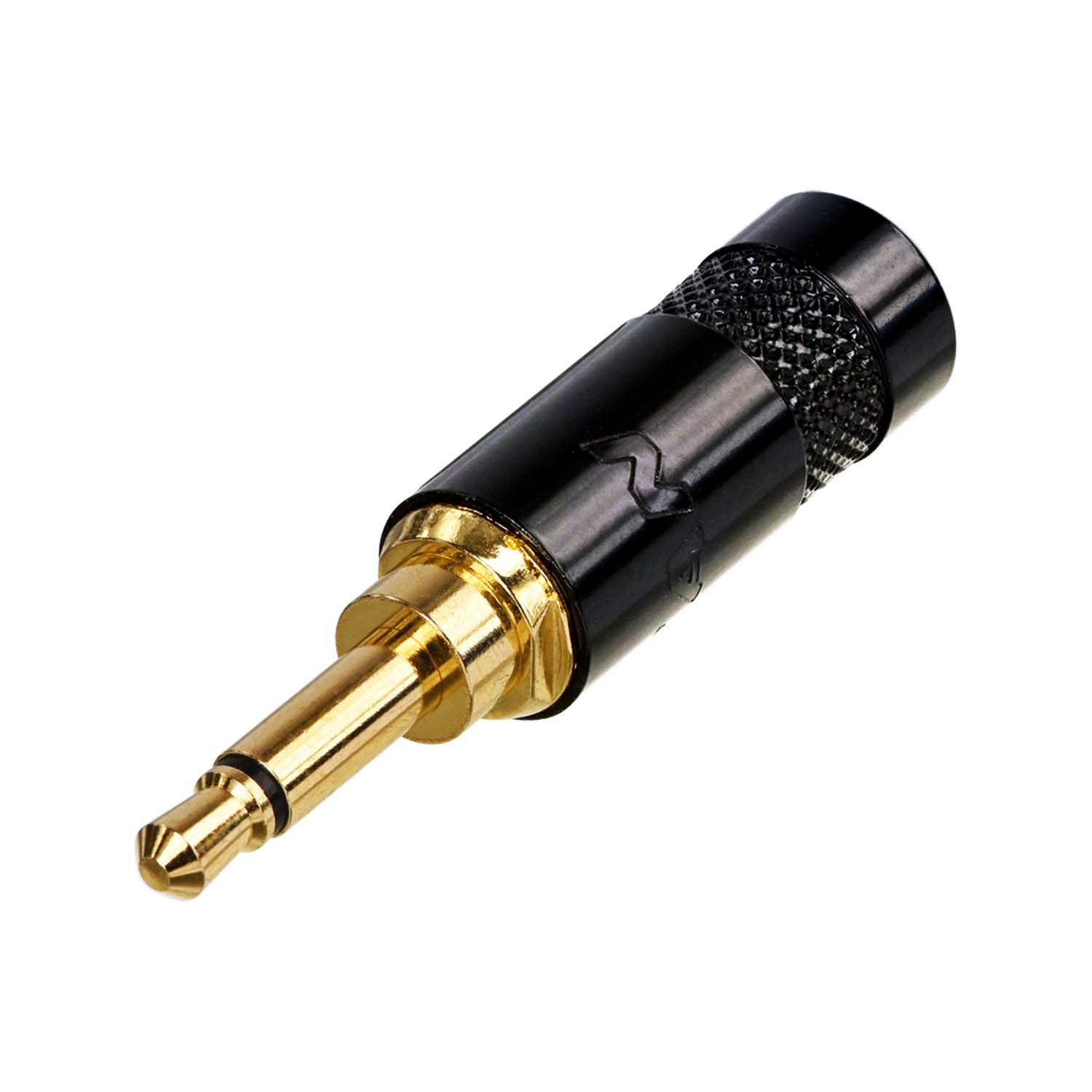 REAN jack (3,5mm), 2-pole , metal-, Soldering-kištukas jungtis, gold plated contact(s), tiesi, juodas