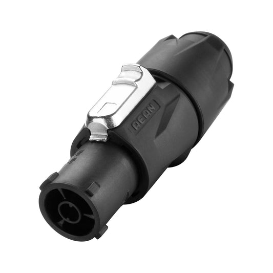 REAN Power jungtis, IP65 in mated condition , 3-pole , plastic-, prisukama-lizdas jungtis, sidabrinis plated contact(s), tiesi, juodas
